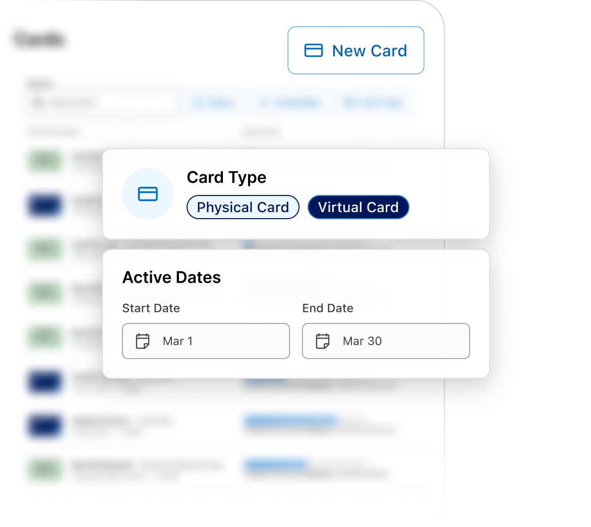 Issue Cards in a few clicks