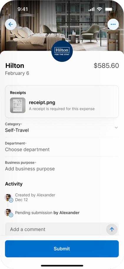 AI helps categorize expenses.