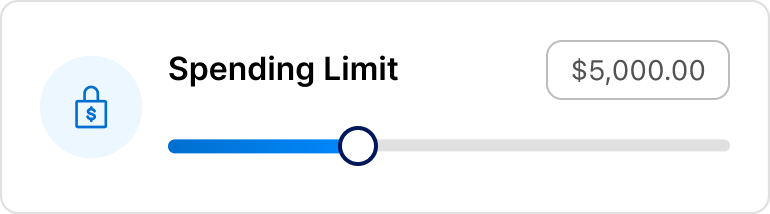 Control when, where, and how cards are used foreground control spending limit image