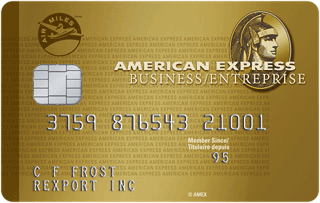 Carte en Or entreprise <br/>AIR MILES<sup>MD*</sup> American Express<sup>MD</sup>