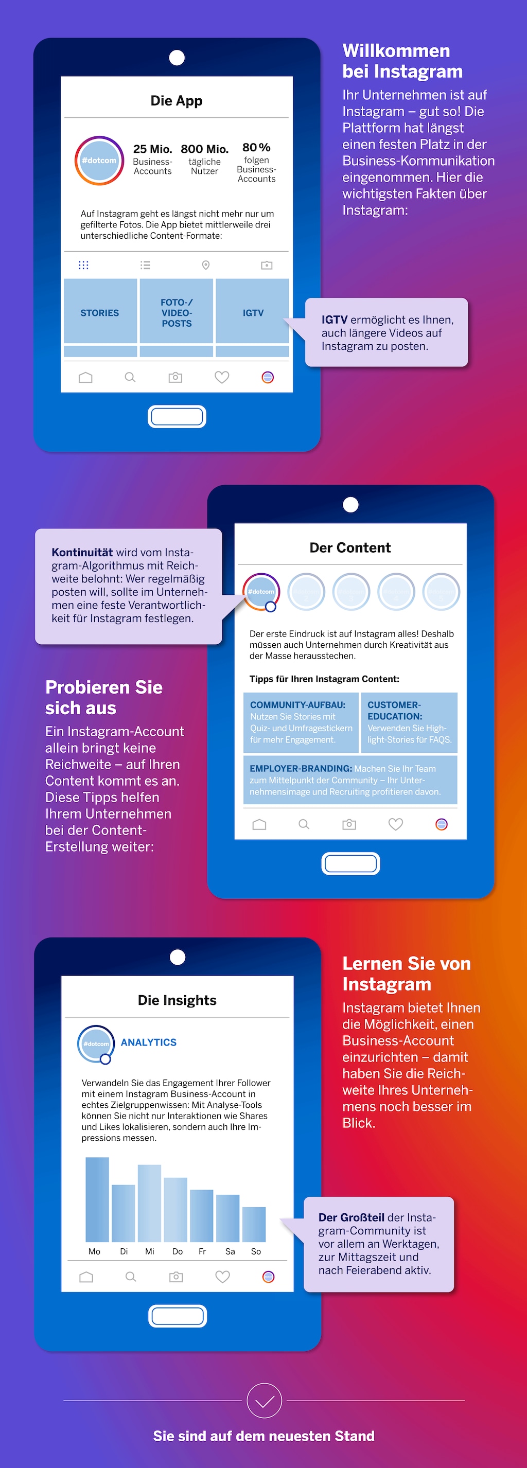 Infografik: Tipps für Unternehmen auf Instagram