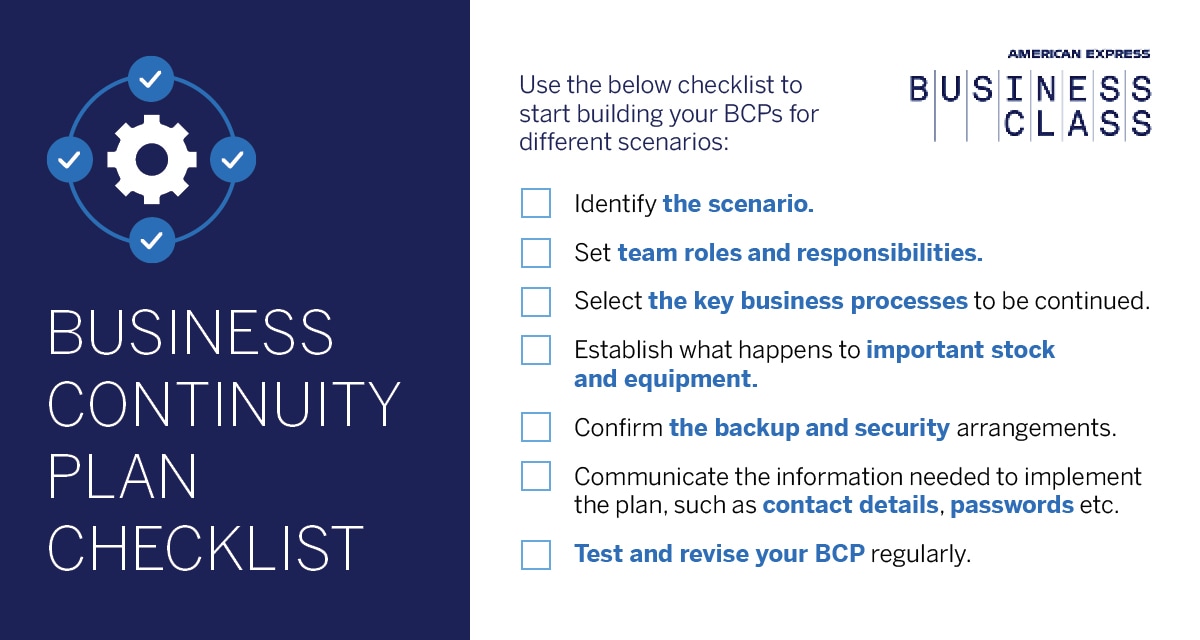 BCP business continuity plan checklist
