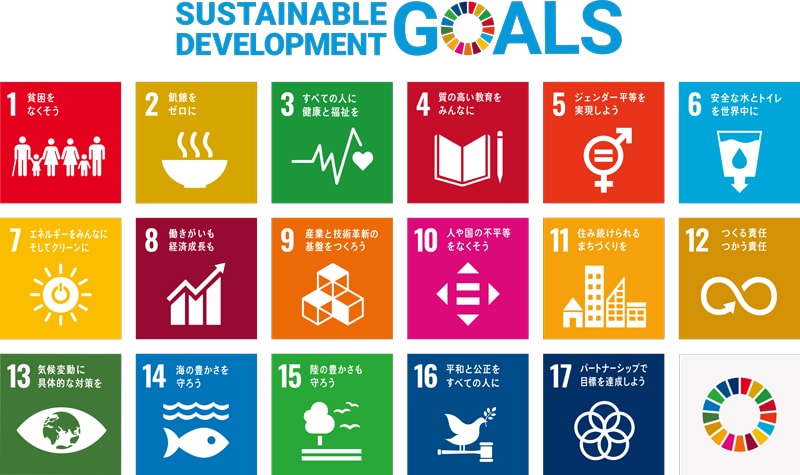 17の目標と169のターゲットからなる「持続可能な開発目標（SDGs）」