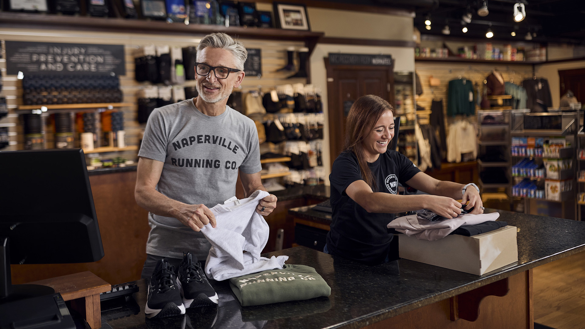 Kris Hartner and Marisa Hird, Naperville Running Company, Naperville, IL