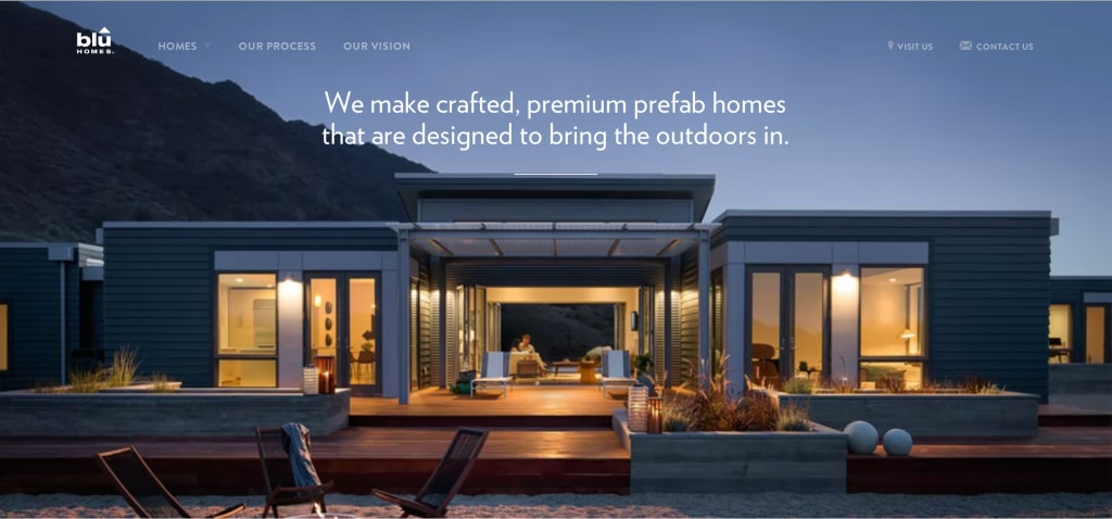 BluHomes home page